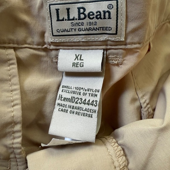 L.L.Bean Women Cargo Shorts Tan Hiking Utility XL - Picture 3 of 10